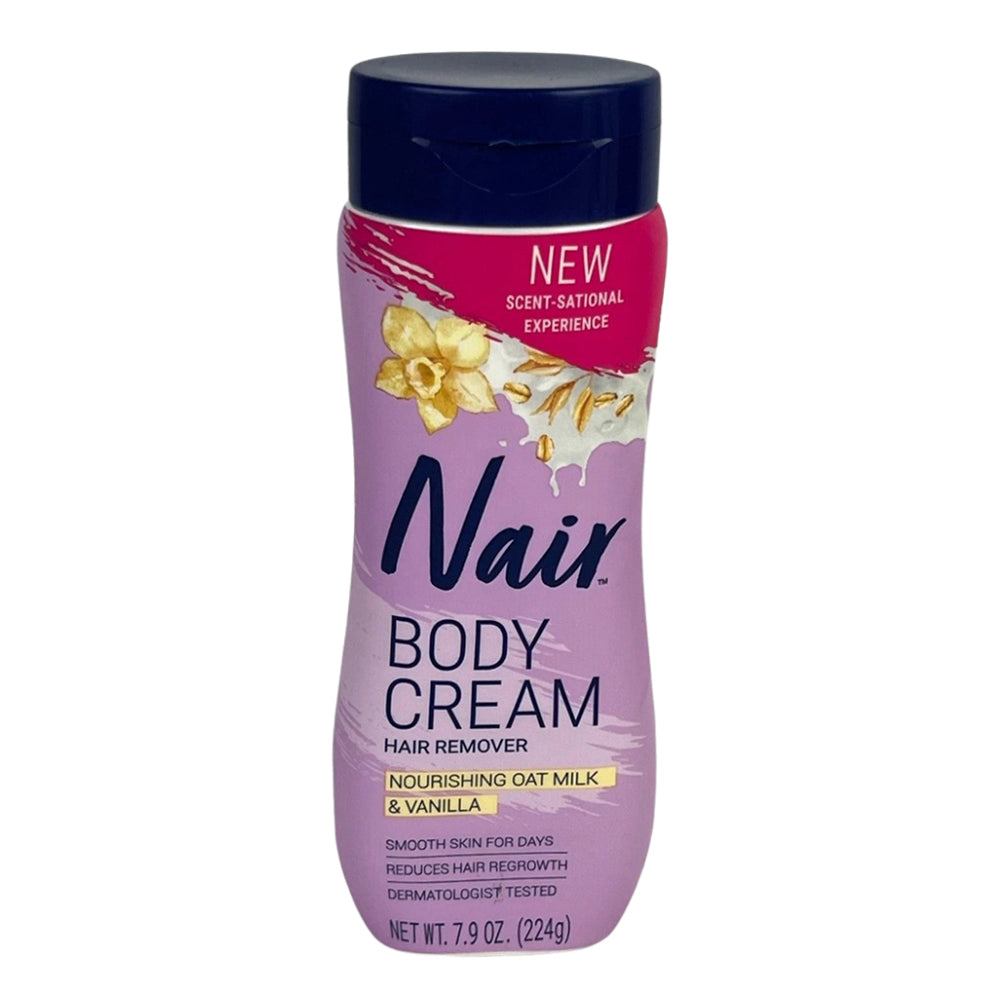 Nair Hair Remover Body Cream with Nourish Oat Milk and Vanilla 7.9Oz (224g)
